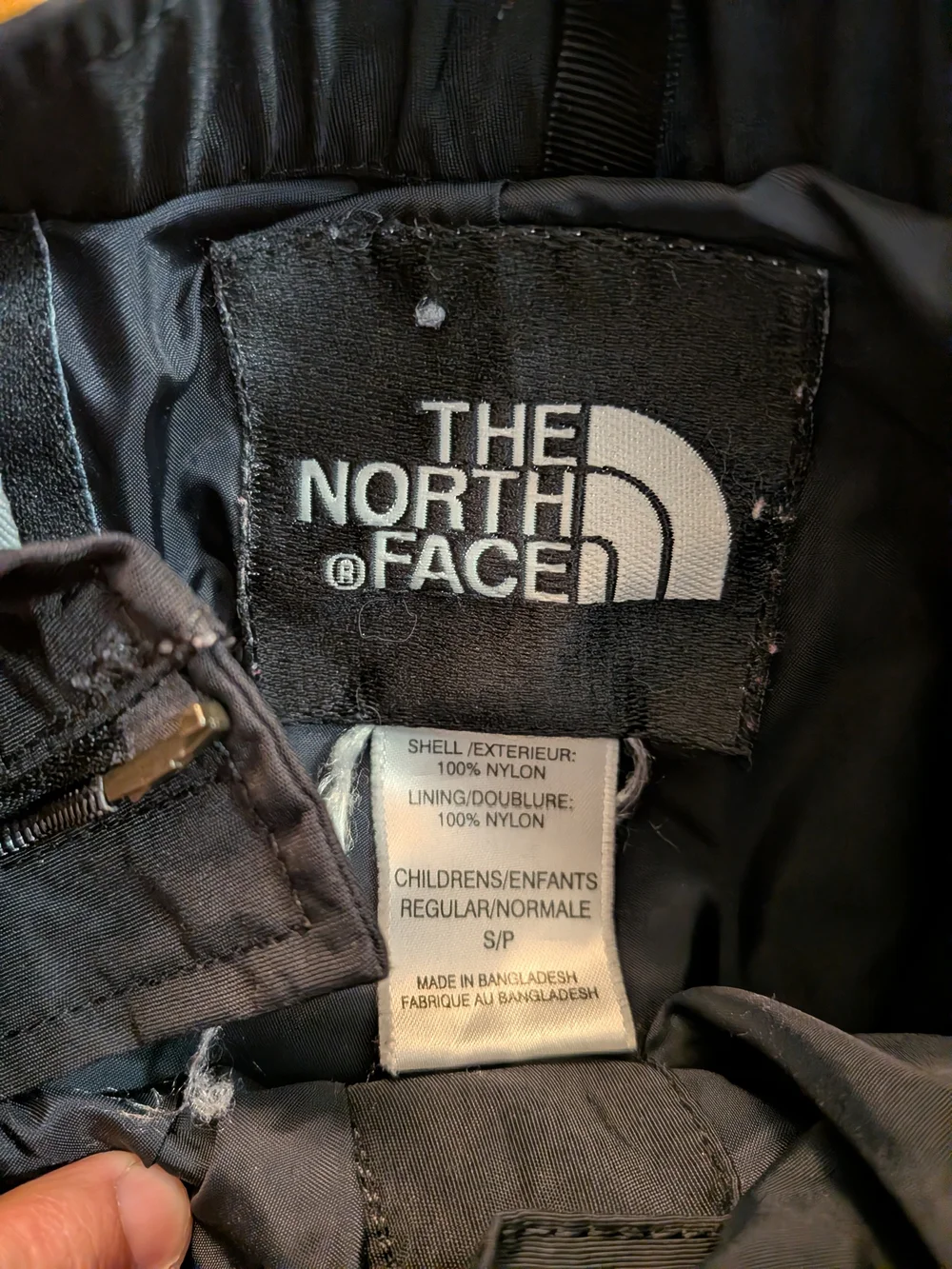 The North Face Boys Black Nylon Snow Pants Ski Winter Pockets Elastic Waist Sm/P